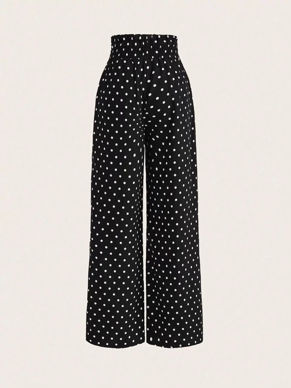 ZARA New French Polka Dot Straight Leg Pants Commute Casual Travel